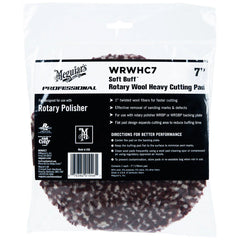 Meguiar's Soft Buff Rotary Heavy Cutting Wool Pad - 7"