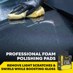 Meguiar's Professional Foam Polishing Pads, M5PFP2 - 5", Yellow (2 pack)
