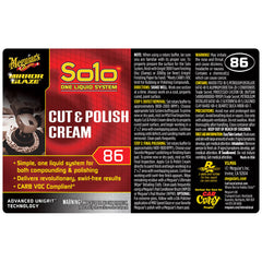 Meguiar's Secondary Label, Solo Cut & Polish Cream #86