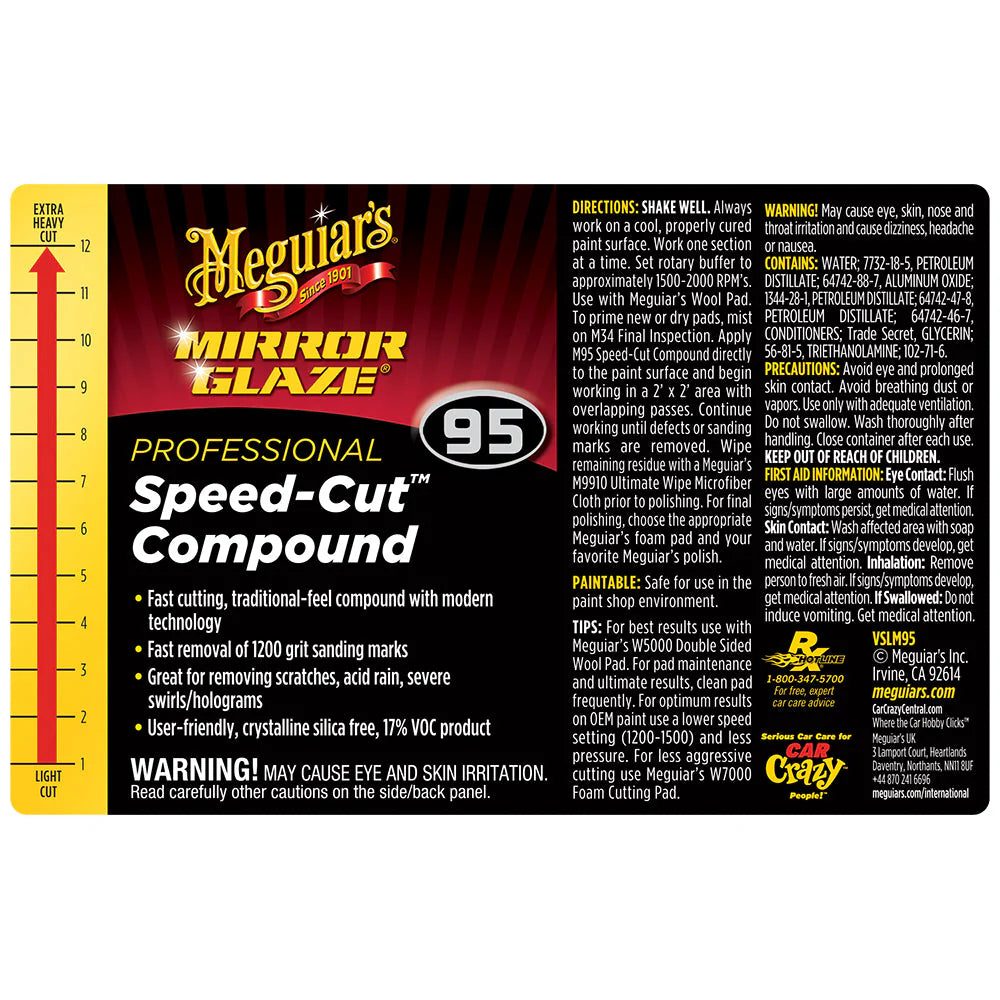 Meguiar's Secondary Label - Speed-Cut Compound #95