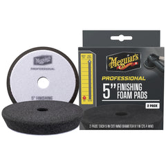 Meguiar's Professional Foam Finishing Pads, M5FFP2 - 5", Black (2 pack)