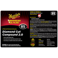 Meguiar's Secondary Label - Diamond Cut Compound 2.0 #85