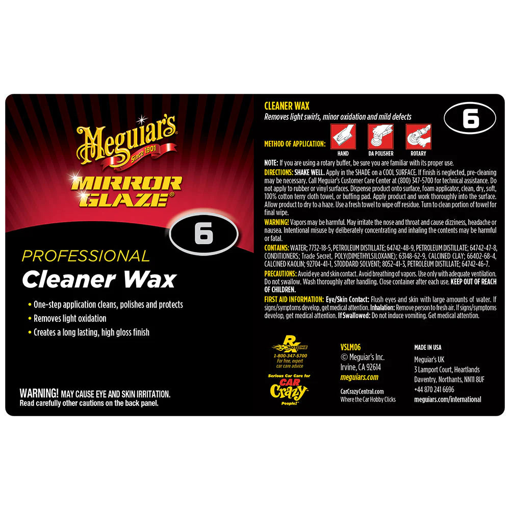 Meguiar's Secondary Label - Cleaner Wax #06