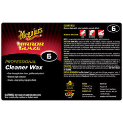Meguiar's Secondary Label - Cleaner Wax #06